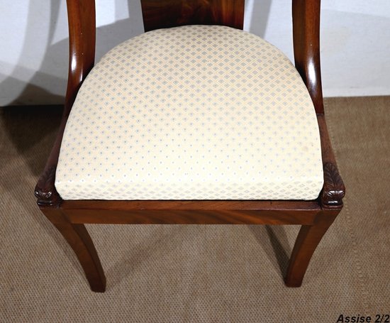 Pair of Mahogany Gondola Chairs - Early 20th Century