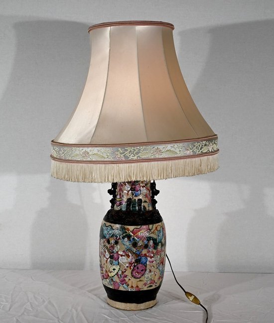 Lampe en Porcelaine de Nankin, Chine – Fin XIXe