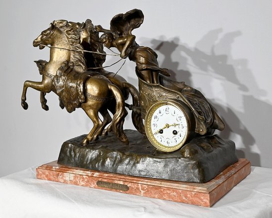 Important Clock in Regula " Roman Race " by X.Raphanel - End of XIXth century