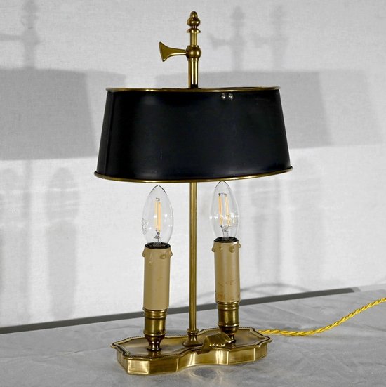 Kleine Bouillotte-Lampe aus Messing - Ende des 19. Jahrhunderts