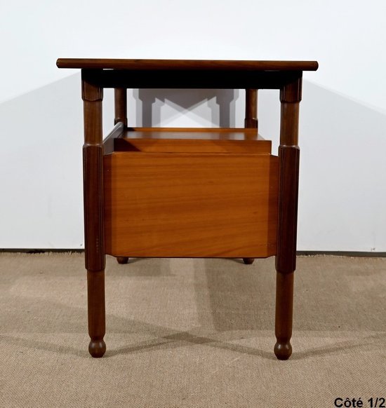 Mahogany and Teak small desk, Gautier style - 1960