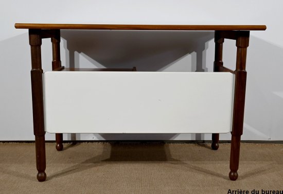 Mahogany and Teak small desk, Gautier style - 1960