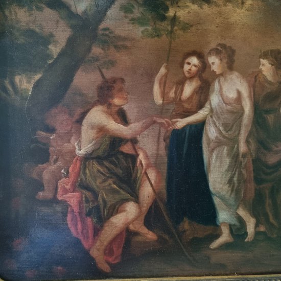 Late 18th century, The Judgment of Paris, oil on panel.