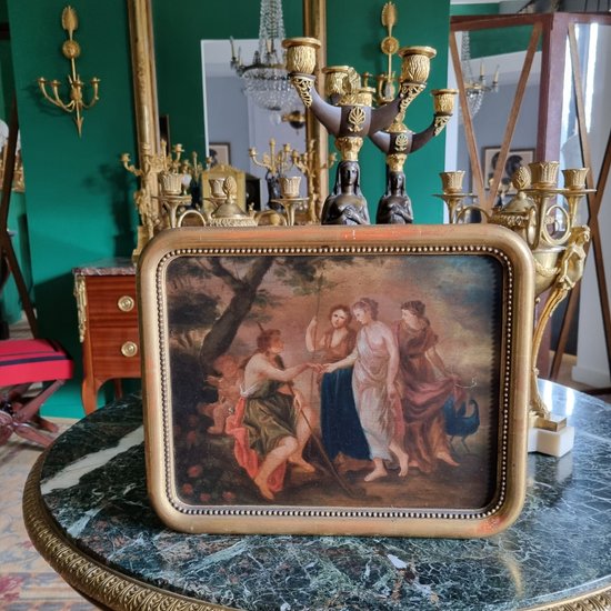 Late 18th century, The Judgment of Paris, oil on panel.