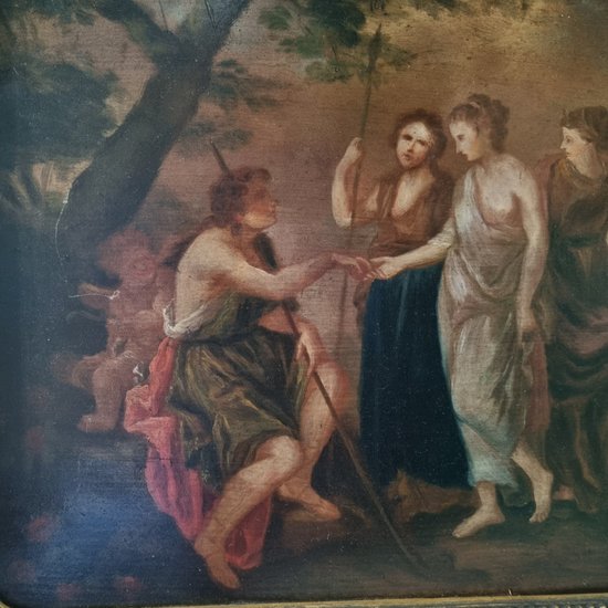 Late 18th century, The Judgment of Paris, oil on panel.