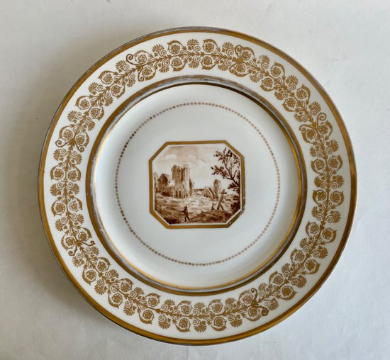 Porcelain plate of the Rouard house