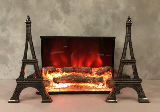 Old Andirons In Polished Cast Iron Representing The Eiffel Tower Around 1900