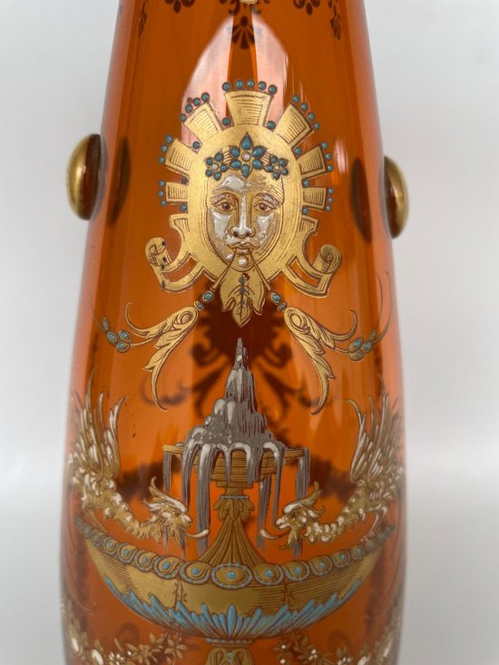 Cristallerie Baccarat - Amber Crystal Vase Late 19th century