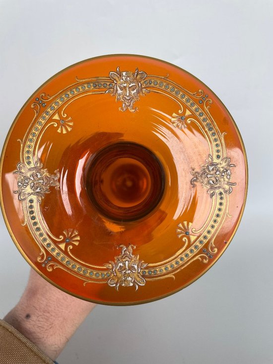 Cristallerie Baccarat - Amber Crystal Vase Late 19th century