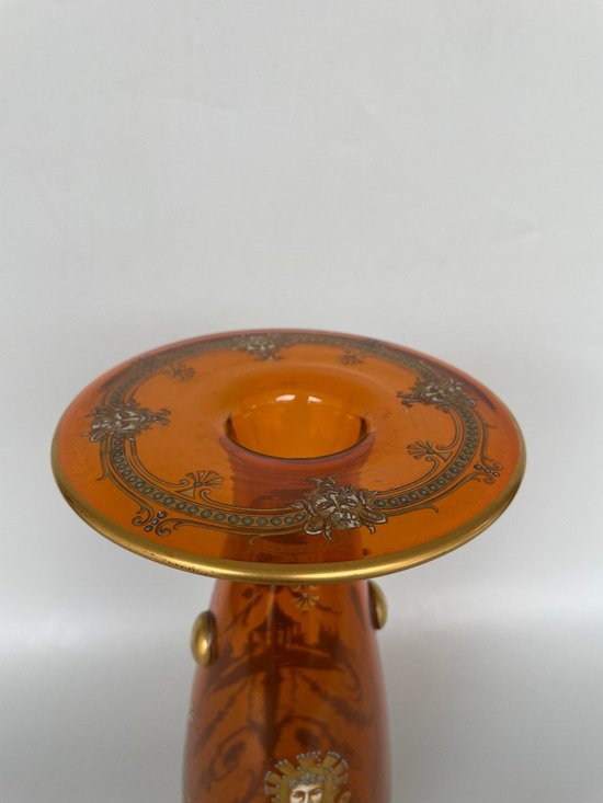 Cristallerie Baccarat - Amber Crystal Vase Late 19th century