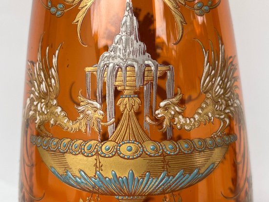 Cristallerie Baccarat - Amber Crystal Vase Late 19th century