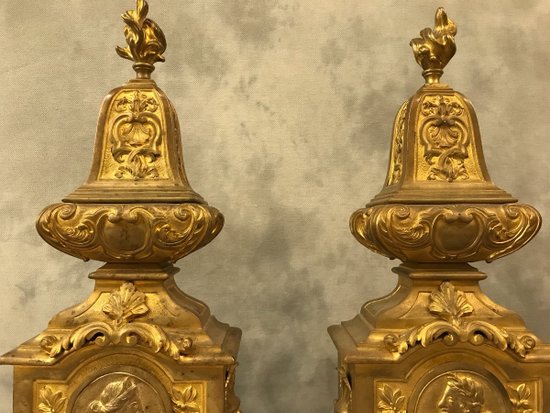 Beautiful Louis XIV Period Andirons 17th