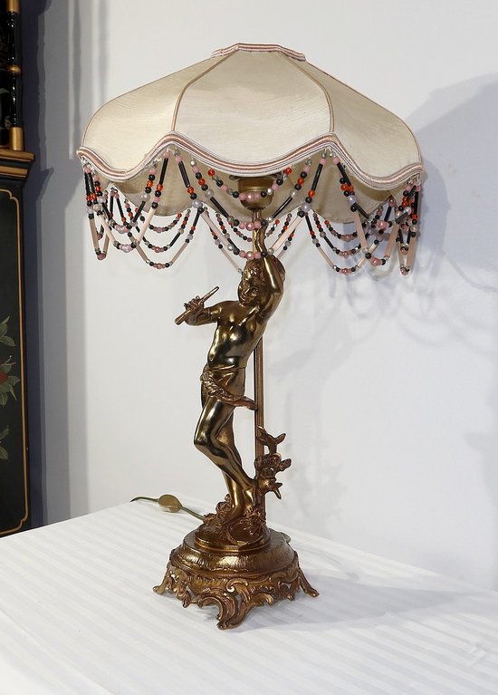 Lamp " The Pied Piper ", after Auguste Moreau - Early XXth century