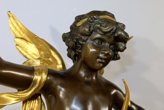 Importante "Cupido" in bronzo di Charles B. - XIX secolo