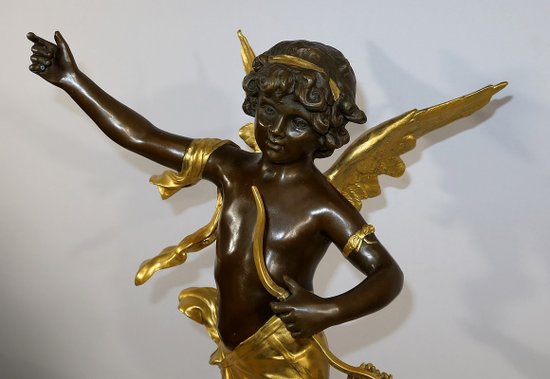 Importante "Cupido" in bronzo di Charles B. - XIX secolo