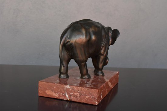 Ensemble De Bureau En Bronze Aux éléphants 1900