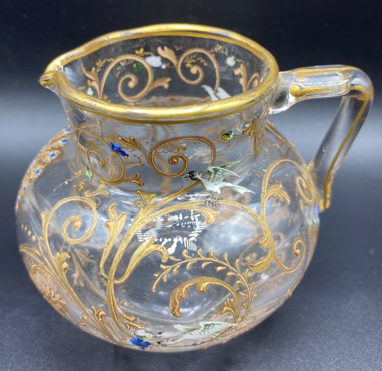 ENAMELLED CRYSTAL MILK JUG