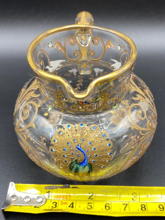 ENAMELLED CRYSTAL MILK JUG