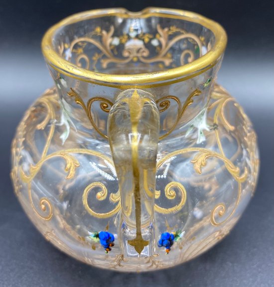 ENAMELLED CRYSTAL MILK JUG