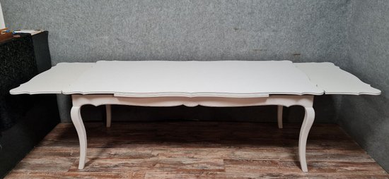 Tisch (300 cm) Rocaille im Louis XV-Stil aus lackiertem Holz um 1950