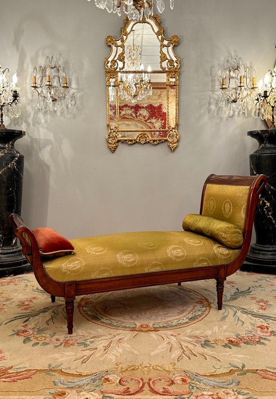 Jacob Frères, Meridian Rest Bed In Mahogany Directoire Period Around 1795