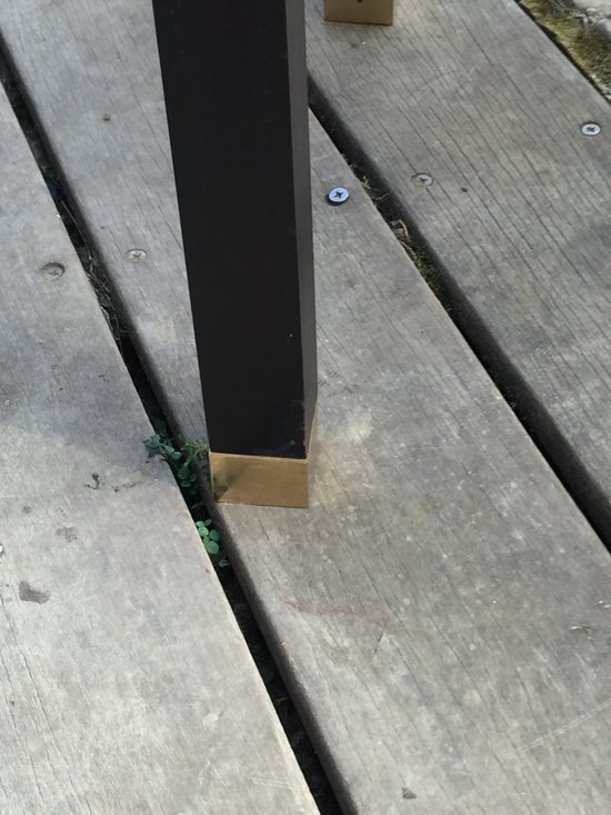 Pair of blackened wood and brass end tables circa 70