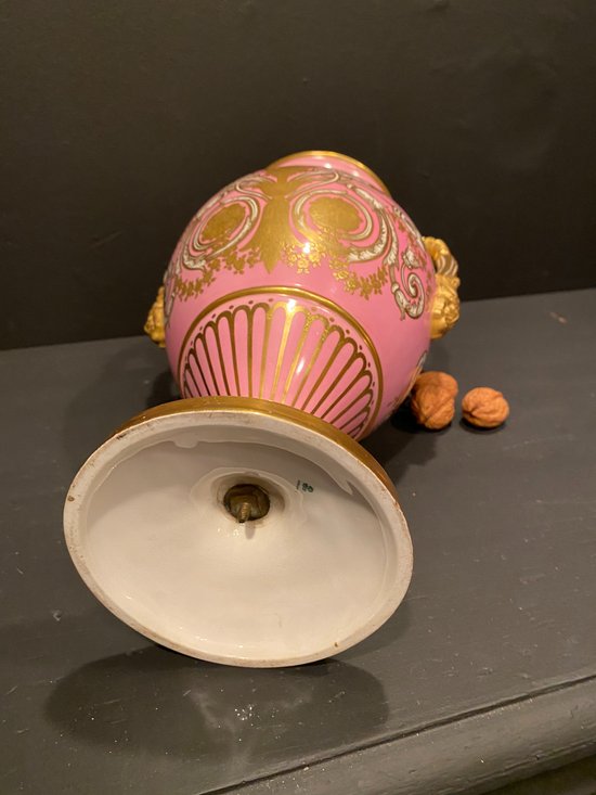 Copeland pink and gold porcelain vase