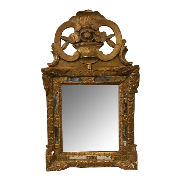 Miroir En Bois Doré d'époque 18ème