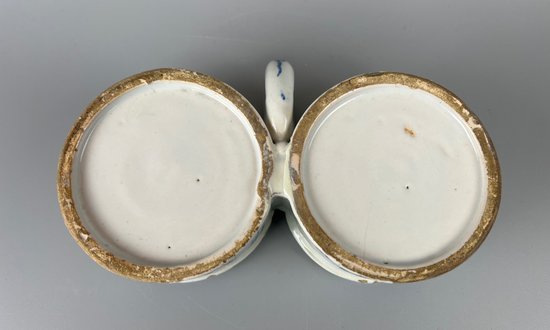 Une rare tasse à café à motif Worcester "Gazebo" du milieu du XVIIIe siècle c1755-9