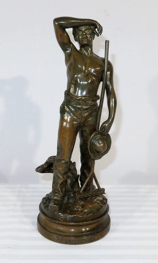 Bronze "The Harvester" signiert E. Constant Favre - Anfang des 20. Jahrhunderts