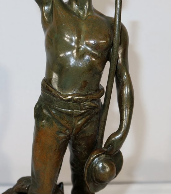 Bronze "The Harvester" signiert E. Constant Favre - Anfang des 20. Jahrhunderts