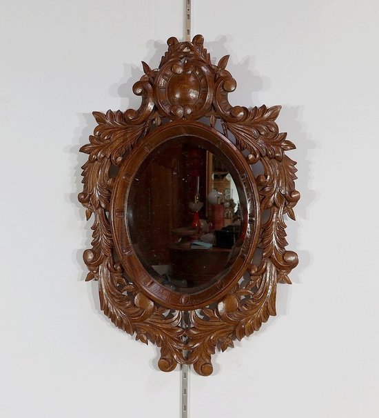 Miroir en Chêne massif, style Rocaille – Début XXe