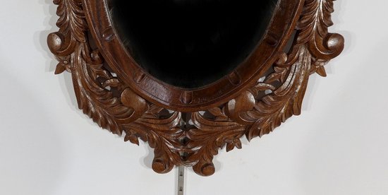 Miroir en Chêne massif, style Rocaille – Début XXe