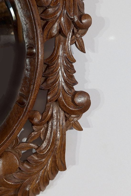 Miroir en Chêne massif, style Rocaille – Début XXe