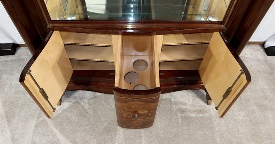 Showcase cabinet in Rio Rosewood, attributed to J. Leleu, Art Deco – 1940