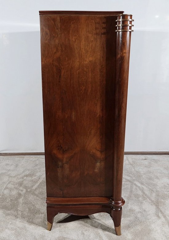 Showcase cabinet in Rio Rosewood, attributed to J. Leleu, Art Deco – 1940