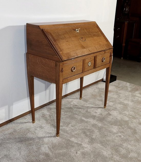 Kleines Bureau de Pente aus Eiche im Directoire-Stil - 2. Teil des 19. Jahrhunderts