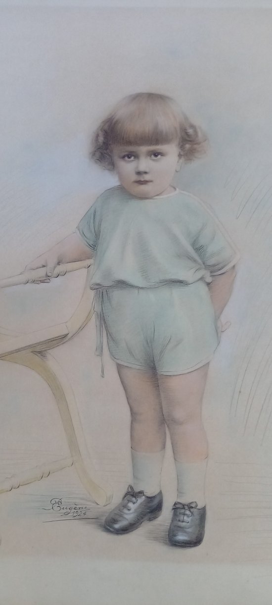 Ritratto a figura intera / ragazzo Pastello 1924