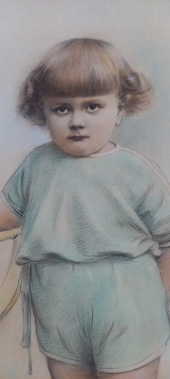 Ritratto a figura intera / ragazzo Pastello 1924