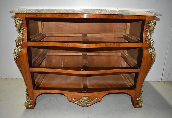 Chest of drawers in Blond Mahogany, Regency style - Mid 20th century