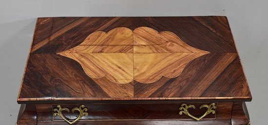 Small display case in Rio rosewood, Transitional style Louis XV / Louis XVI - 2nd part of XIXth century