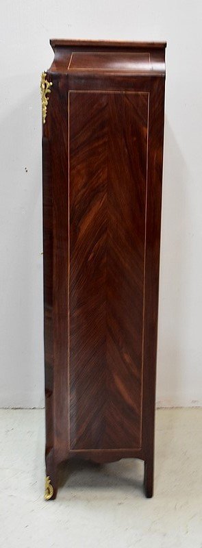 Small display case in Rio rosewood, Transitional style Louis XV / Louis XVI - 2nd part of XIXth century