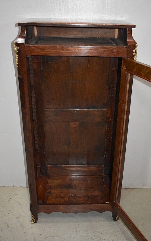 Small display case in Rio rosewood, Transitional style Louis XV / Louis XVI - 2nd part of XIXth century