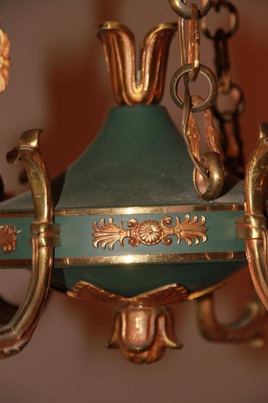 Empire Style Bronze Chandelier