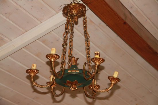 Empire Style Bronze Chandelier