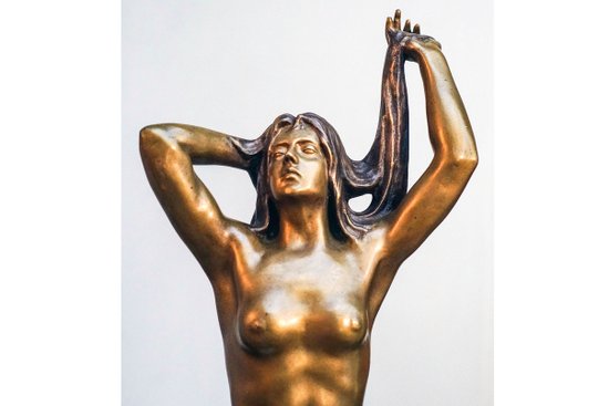 Arthur PUYT, scultura in bronzo, bagnanti Art Déco 1930