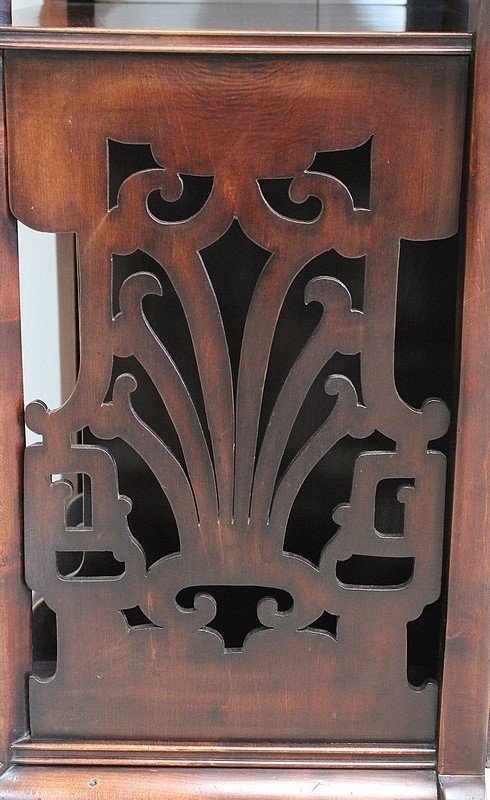 Music cabinet in stained Beech, Asian spirit, attributed to G. Viardot. Viardot - 1900