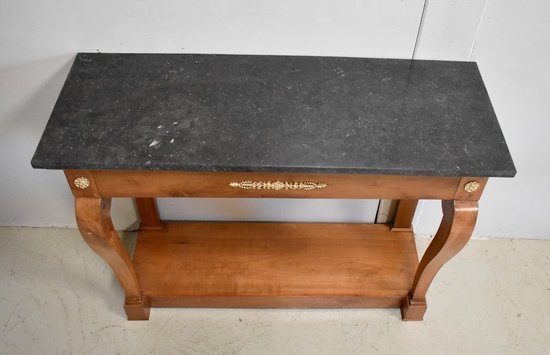 Solid cherry wood console, Restoration period - 1820