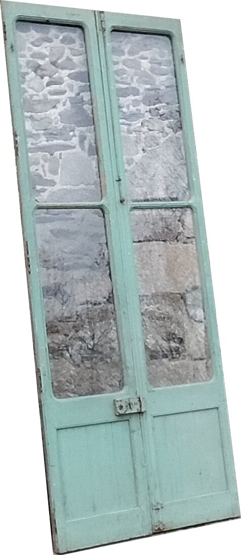 Antique Double Glass Door High Height 289 Cm