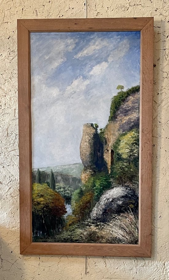 Diptych of landscapes of Dordogne and Perigord, dated 1928